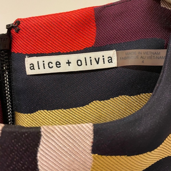 Alice + Olivia A-line Color Block Retro Dress - Picture 5 of 5